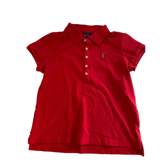 POLO Ralph Lauren 👕 The Iconic Mesh Polo Shirt👕 Large 12-14 red - Picture 1 of 4